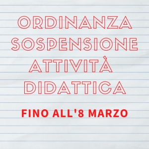 Ordinanza sospensione attività didattica