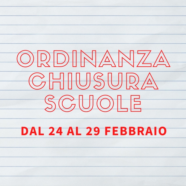 ORDINANZA SCUOLA CHIUSA